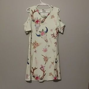 Girls cold shoulder dress